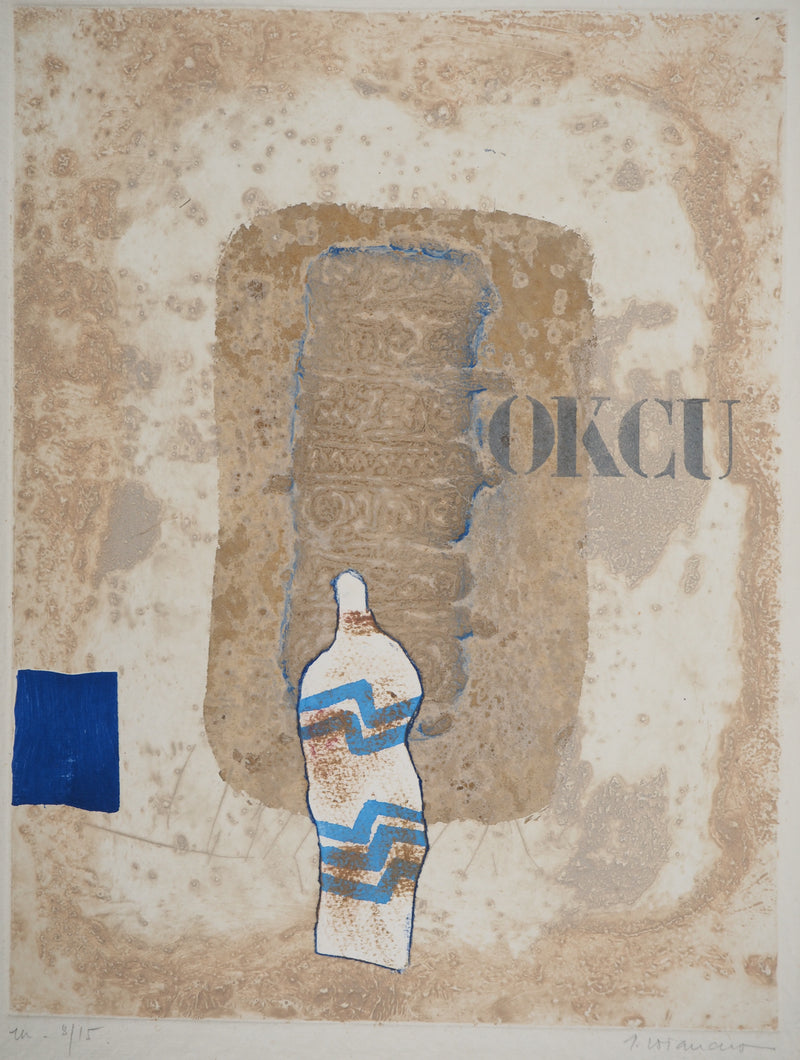 James COIGNARD : Nature morte à la bouteille, Gravure originale (vue générale) - Crédit photo : Galerie Art.Paris