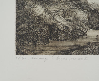 Yves DOARE : Hommage à Segers version II, Gravure originale (photo de détail 6) - Crédit photo : Galerie Art.Paris