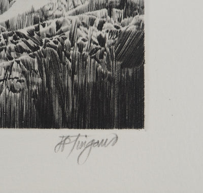Jean-Pierre TINGAUD : La terre ouverte II, Gravure originale (photo de détail 4) - Crédit photo : Galerie Art.Paris