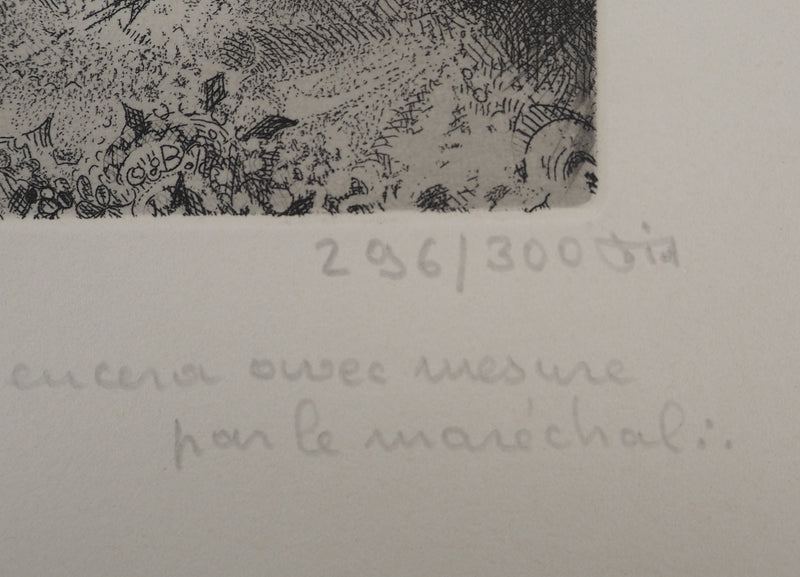 Jacques LE MARECHAL : Tout recommencera avec mesure, Gravure originale (photo de détail 3) - Crédit photo : Galerie Art.Paris
