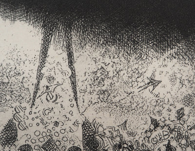 Jacques LE MARECHAL : Tout recommencera avec mesure, Gravure originale (photo de détail 5) - Crédit photo : Galerie Art.Paris