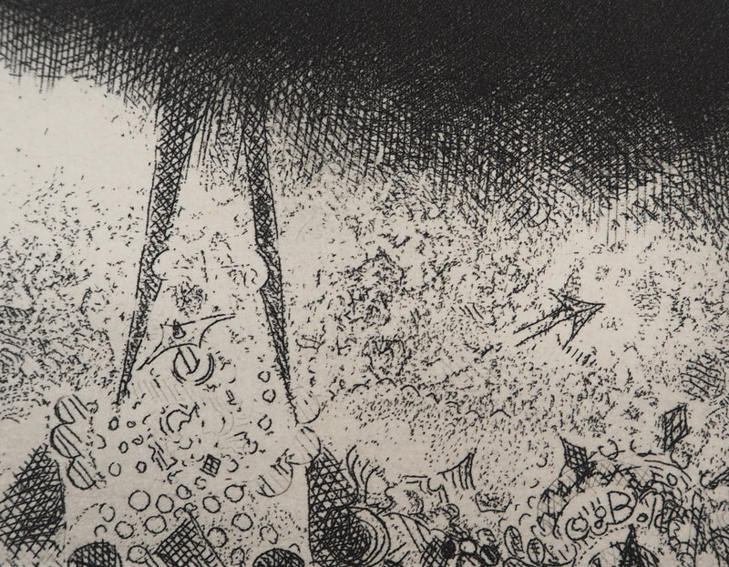 Jacques LE MARECHAL : Tout recommencera avec mesure, Gravure originale (photo de détail 5) - Crédit photo : Galerie Art.Paris