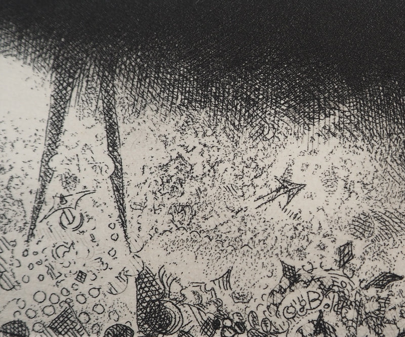 Jacques LE MARECHAL : Tout recommencera avec mesure, Gravure originale (photo de détail 4) - Crédit photo : Galerie Art.Paris