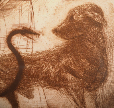 Miguel CONDÉ : La flèche d'amour, Gravure originale (photo de détail 5) - Crédit photo : Galerie Art.Paris