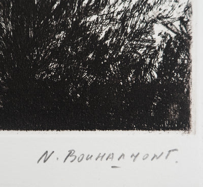Nicole BOUHARMONT : Arbres agités, Gravure originale (photo de détail 3) - Crédit photo : Galerie Art.Paris