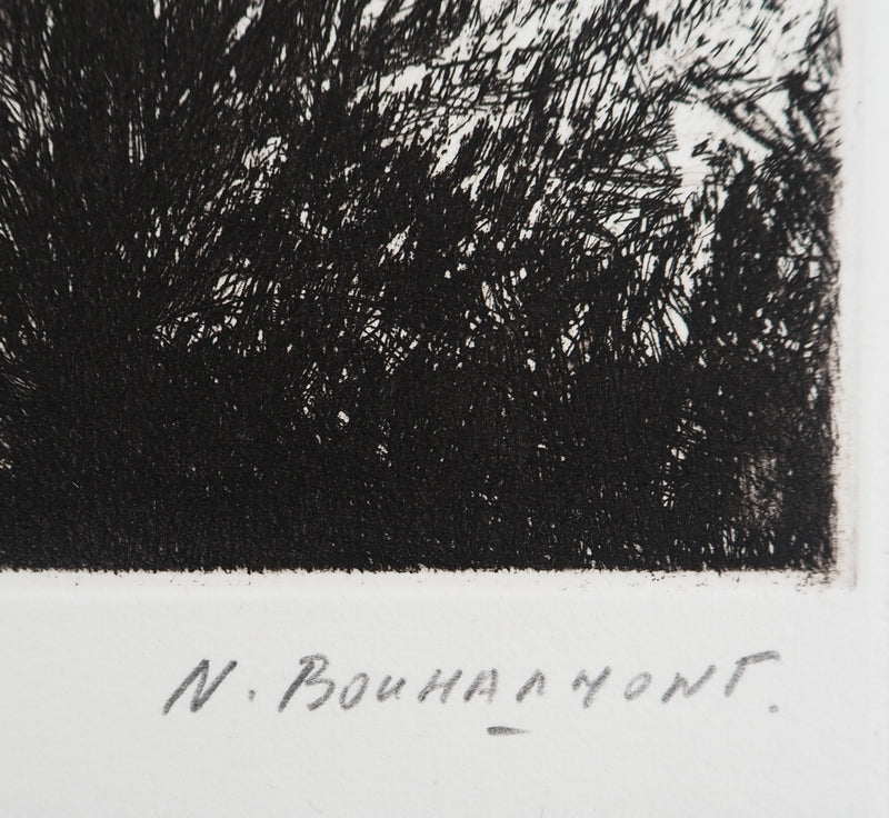 Nicole BOUHARMONT : Arbres agités, Gravure originale (photo de détail 3) - Crédit photo : Galerie Art.Paris