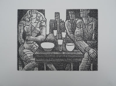 Marcel GROMAIRE : Estaminet, Gravure originale (photo de détail 2) - Crédit photo : Galerie Art.Paris