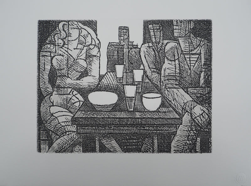 Marcel GROMAIRE : Estaminet, Gravure originale (photo de détail 2) - Crédit photo : Galerie Art.Paris