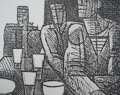 Marcel GROMAIRE : Estaminet, Gravure originale (photo de détail 5) - Crédit photo : Galerie Art.Paris