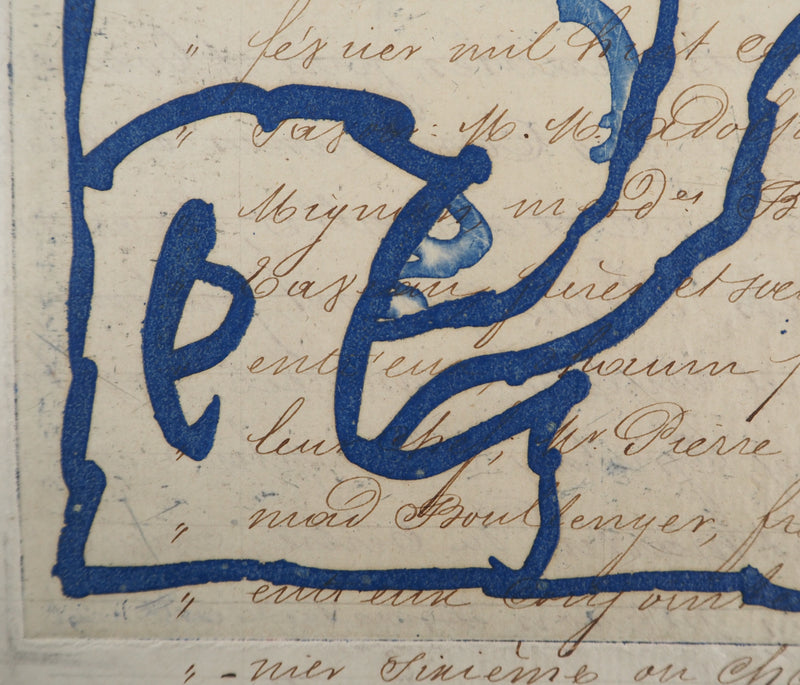 Pierre ALECHINSKY : La vie comme elle tourne bleu, Gravure originale (photo de détail 5) - Crédit photo : Galerie Art.Paris