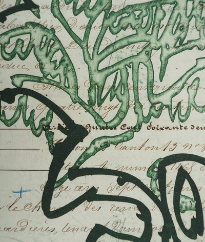 Pierre ALECHINSKY : La vie comme elle tourne vert, Gravure originale (photo de détail 4) - Crédit photo : Galerie Art.Paris