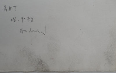 Pierre ALECHINSKY : Composition au cercle rouge, Gravure originale (photo de détail 3) - Crédit photo : Galerie Art.Paris