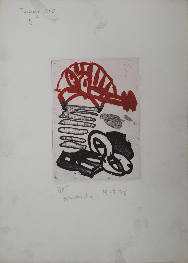 Pierre ALECHINSKY : Regard surréaliste, Gravure originale (photo de détail 2) - Crédit photo : Galerie Art.Paris