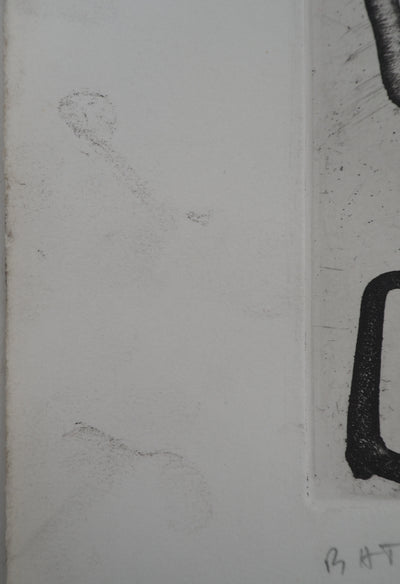Pierre ALECHINSKY : Perché sur le serpent, Gravure originale (photo de détail 6) - Crédit photo : Galerie Art.Paris