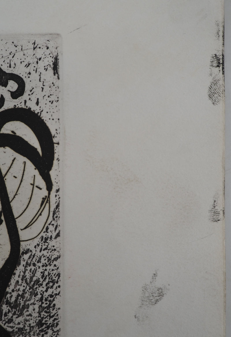 Pierre ALECHINSKY : Sur la tête, Gravure originale (photo de détail 9) - Crédit photo : Galerie Art.Paris