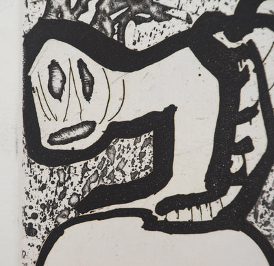 Pierre ALECHINSKY : Sur la tête, Gravure originale (photo de détail 5) - Crédit photo : Galerie Art.Paris