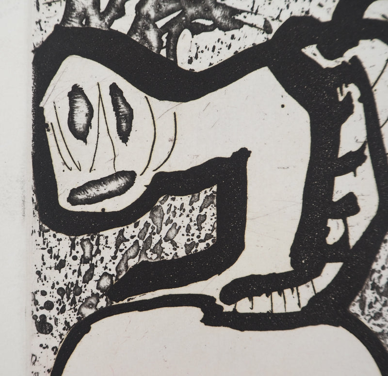 Pierre ALECHINSKY : Sur la tête, Gravure originale (photo de détail 5) - Crédit photo : Galerie Art.Paris