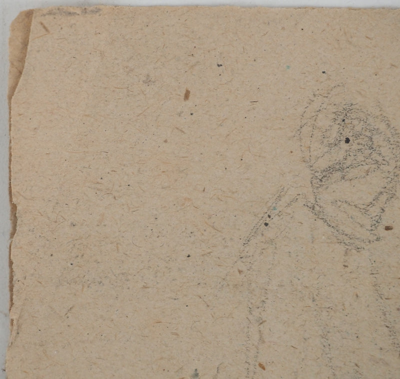 Louis HAYET : Homme pensif, Dessin original (photo de détail 5) - Crédit photo : Galerie Art.Paris