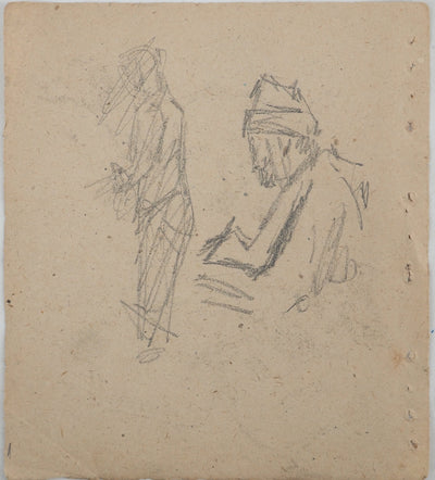 Louis HAYET : Croquis d'observation, Dessin original (vue générale) - Crédit photo : Galerie Art.Paris