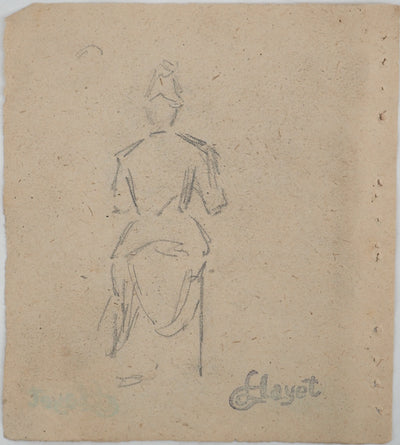 Louis HAYET : Mère et enfant, Dessin original (photo de détail 6) - Crédit photo : Galerie Art.Paris