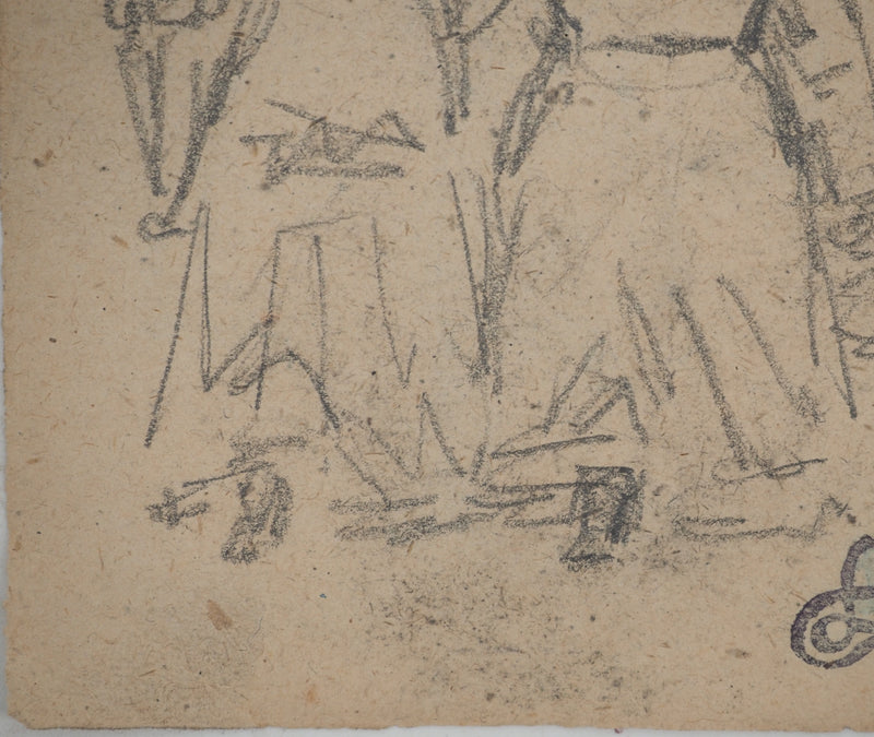 Louis HAYET : Bras dessus bras dessous, Dessin original (photo de détail 5) - Crédit photo : Galerie Art.Paris