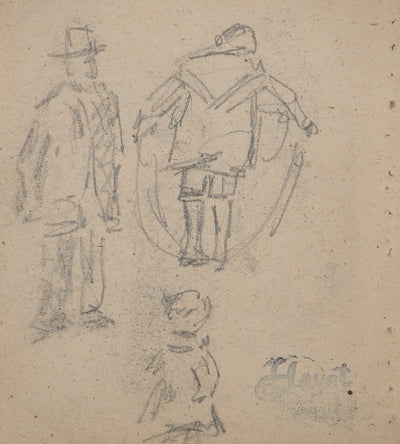 Louis HAYET : Corde à sauter, Dessin original (photo de détail 3) - Crédit photo : Galerie Art.Paris