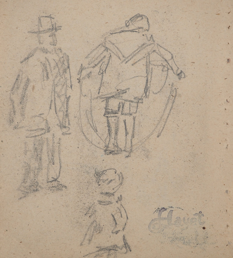 Louis HAYET : Corde à sauter, Dessin original (photo de détail 3) - Crédit photo : Galerie Art.Paris