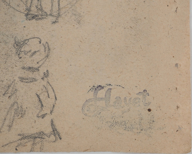 Louis HAYET : Corde à sauter, Dessin original (photo de détail 2) - Crédit photo : Galerie Art.Paris
