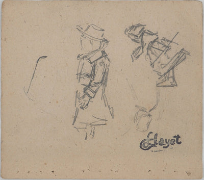 Louis HAYET : Dessin d'observation, Dessin original (vue générale) - Crédit photo : Galerie Art.Paris