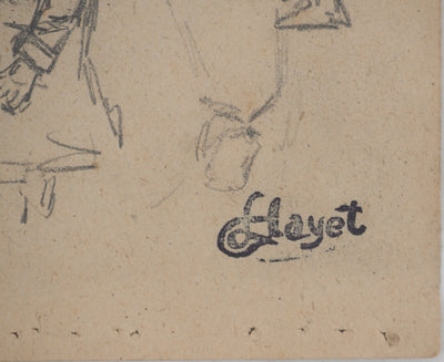 Louis HAYET : Dessin d'observation, Dessin original (photo de détail 2) - Crédit photo : Galerie Art.Paris
