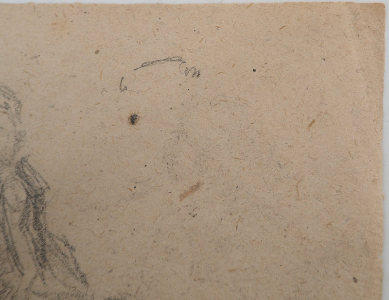 Louis HAYET : Figure assise, Dessin original (photo de détail 6) - Crédit photo : Galerie Art.Paris