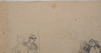Louis HAYET : Le repos, Dessin original (photo de détail 5) - Crédit photo : Galerie Art.Paris