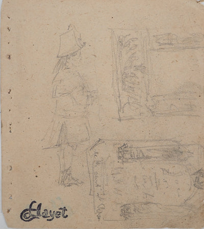 Louis HAYET : Le complot, Dessin original (photo de détail 7) - Crédit photo : Galerie Art.Paris