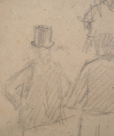 Louis HAYET : Le complot, Dessin original (photo de détail 4) - Crédit photo : Galerie Art.Paris
