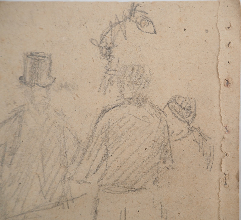 Louis HAYET : Le complot, Dessin original (photo de détail 5) - Crédit photo : Galerie Art.Paris