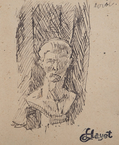 Louis HAYET : L'empereur romain, Dessin original (photo de détail 3) - Crédit photo : Galerie Art.Paris