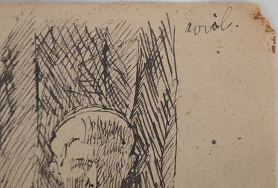 Louis HAYET : L'empereur romain, Dessin original (photo de détail 5) - Crédit photo : Galerie Art.Paris