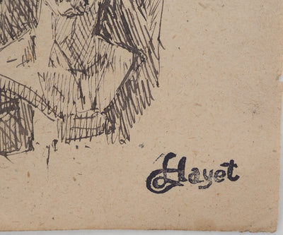 Louis HAYET : L'empereur romain, Dessin original (photo de détail 2) - Crédit photo : Galerie Art.Paris