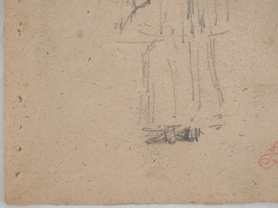 Louis HAYET : L'homme au chapeau, Dessin original (photo de détail 4) - Crédit photo : Galerie Art.Paris