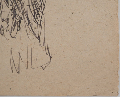 Louis HAYET : Le violoniste, Dessin original (photo de détail 6) - Crédit photo : Galerie Art.Paris
