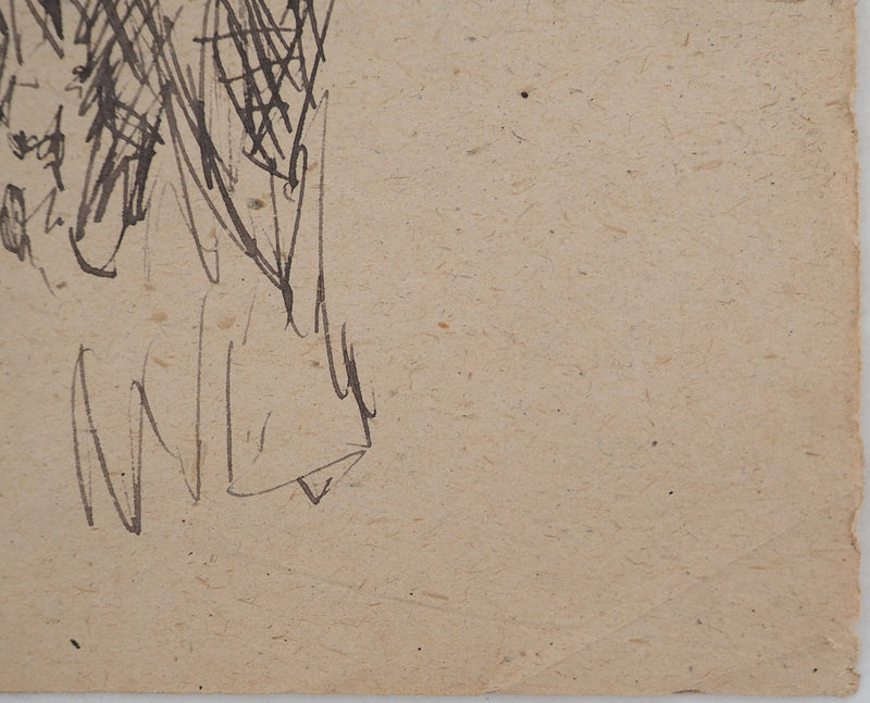 Louis HAYET : Le violoniste, Dessin original (photo de détail 6) - Crédit photo : Galerie Art.Paris
