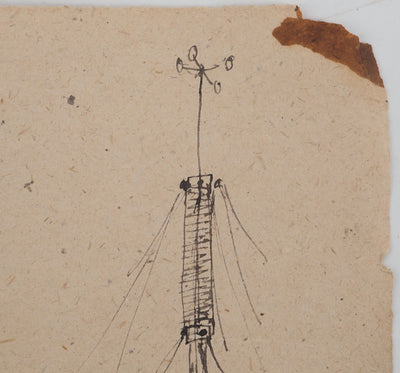 Louis HAYET : Paysage à l'oiseau, Dessin original (photo de détail 4) - Crédit photo : Galerie Art.Paris