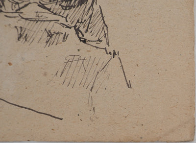 Louis HAYET : Complicité muette, Dessin original (photo de détail 7) - Crédit photo : Galerie Art.Paris