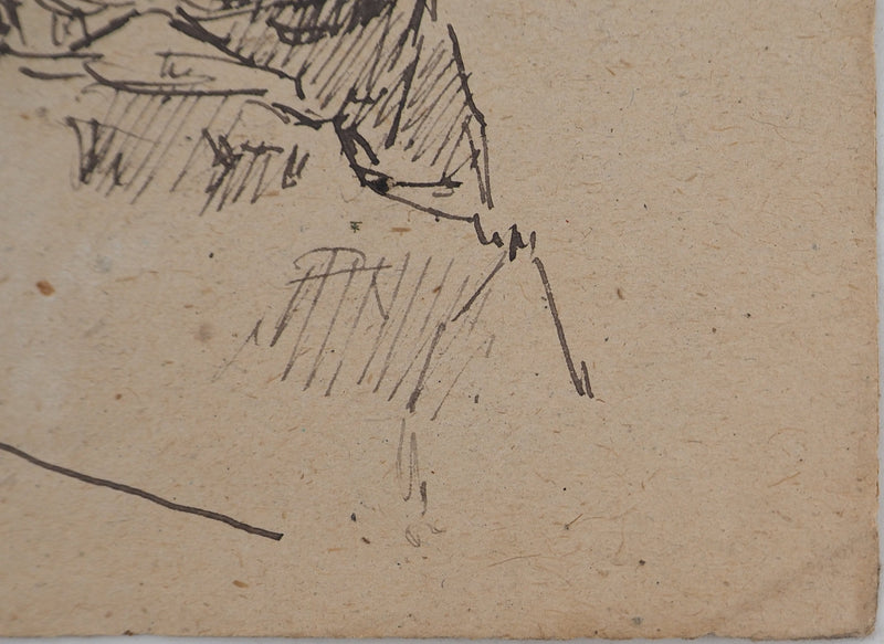 Louis HAYET : Complicité muette, Dessin original (photo de détail 7) - Crédit photo : Galerie Art.Paris