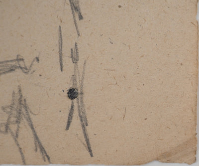 Louis HAYET : Homme fumant la pipe, Dessin original (photo de détail 7) - Crédit photo : Galerie Art.Paris