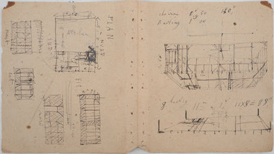 Louis HAYET : Plan d'intérieur, Dessin original (photo de détail 6) - Crédit photo : Galerie Art.Paris