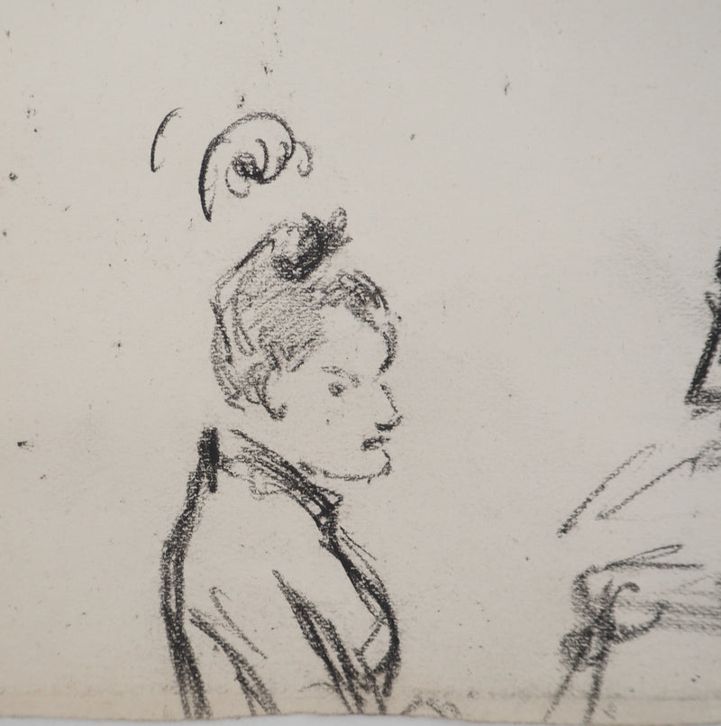 Louis HAYET : Réunion secrète, Dessin original (photo de détail 4) - Crédit photo : Galerie Art.Paris