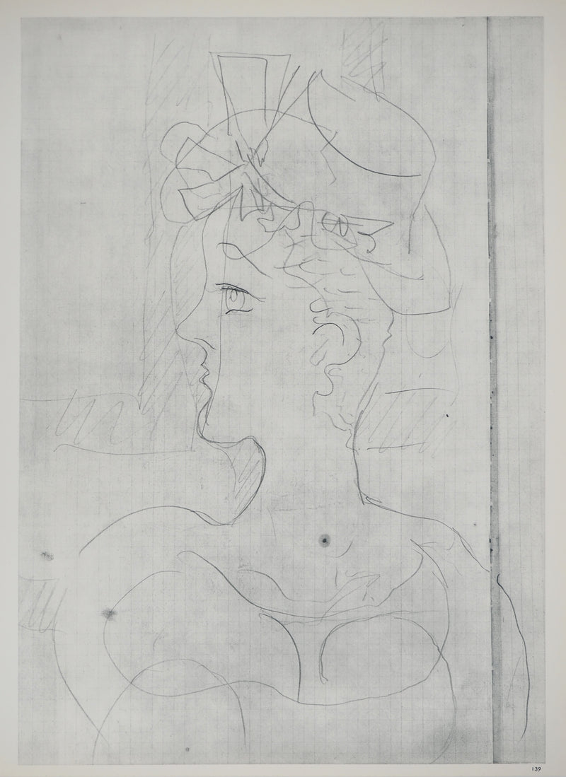 Georges BRAQUE : Femme au chapeau, Héliogravure originale (vue générale) - Crédit photo : Galerie Art.Paris