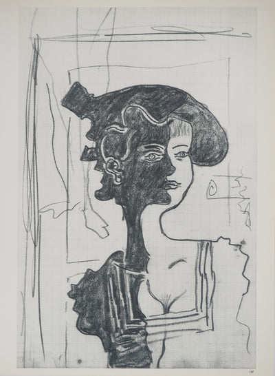 Georges BRAQUE : Portrait de femme, Héliogravure originale (vue générale) - Crédit photo : Galerie Art.Paris