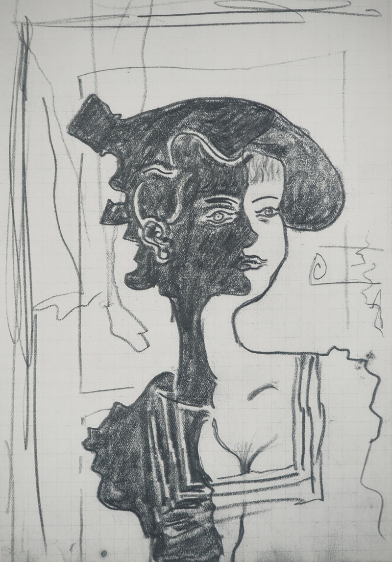 Georges BRAQUE : Portrait de femme, Héliogravure originale (photo de détail 3) - Crédit photo : Galerie Art.Paris